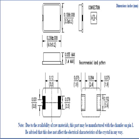 ABM7-27.000MHZ-D2Y-T,Abracon陶瓷晶振,6035兩腳貼片晶振