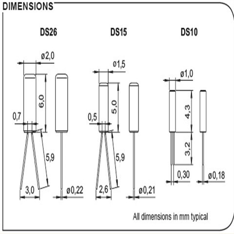 瑞士微晶晶振,石英晶振,DS26晶振 瑞士微晶晶振,石英晶振,DS26晶振