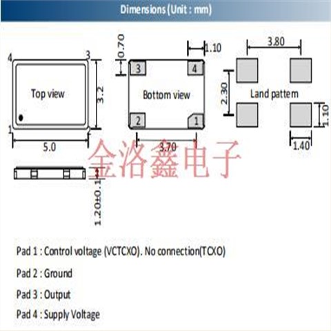 TCSW53溫補晶體振蕩器,艾西迪晶振,TC532400MBXNBXXZL-PF[24MHz]晶振