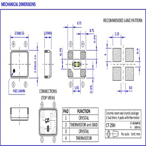 NKG香港晶體,CT25M13.4456F10V1T-100航天飛機晶振,CT25M貼片晶振