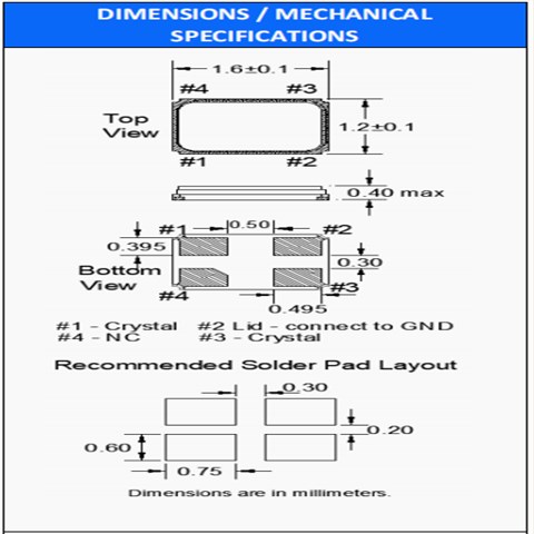 FOX進(jìn)口無源晶振,超小型1612晶振,FC0BSFEEN23A99675-T2智能手環(huán)晶振