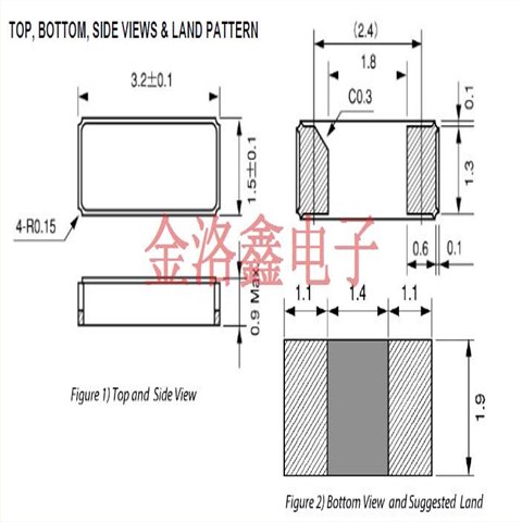 ECS-.327-12.5-34S-TR9,ECS車規(guī)晶振,3215貼片封裝晶振