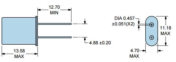 歐美高品質無源晶振,49U音叉引腳諧振器,EUAA18-20.000M晶振
