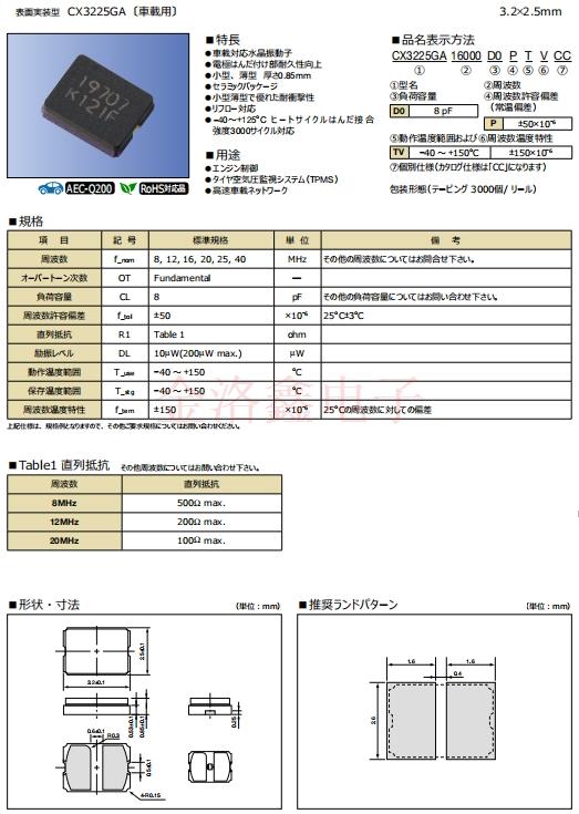 CX3225GA 11 CX3225GA 11