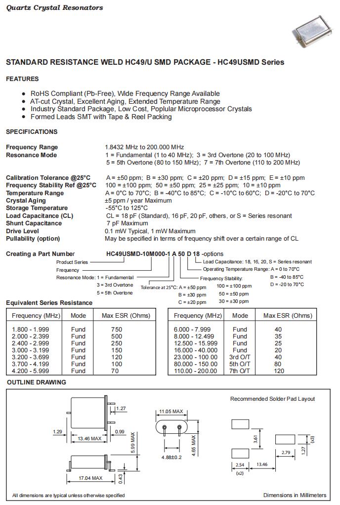 HC49USMD-2 HC49USMD-2