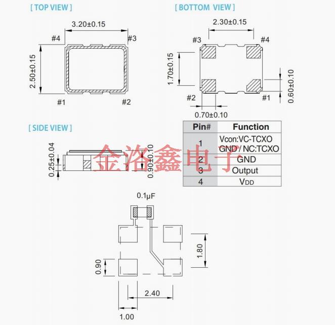 UCE4 3225 TCXO VCTXO UCE4 3225 TCXO VCTXO