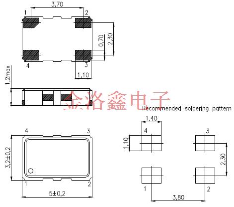 T-53A2070JXH-20.000MHz,KVG晶振,5032貼片振蕩器,T-53溫補晶振 T-53A2070JXH-20.000MHz,KVG晶振,5032貼片振蕩器,T-53溫補晶振