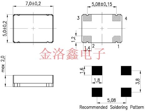 T-75A2070KXH-26.000MHz,7050貼片晶振,TCXO振蕩器,T-75時鐘晶振 T-75A2070KXH-26.000MHz,7050貼片晶振,TCXO振蕩器,T-75時鐘晶振